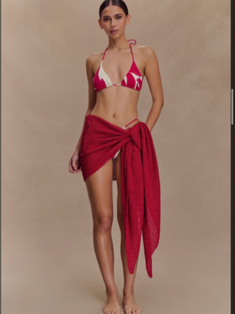 Meshki Red Sarong Coverup